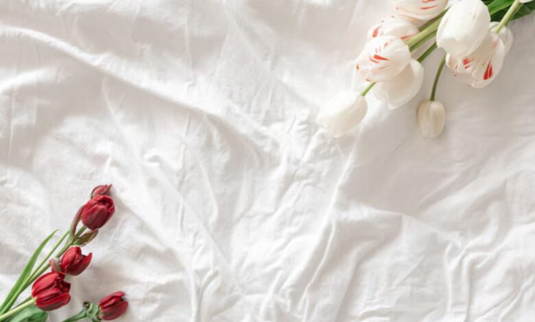 Bed sheets with flowers enhancing the look of room